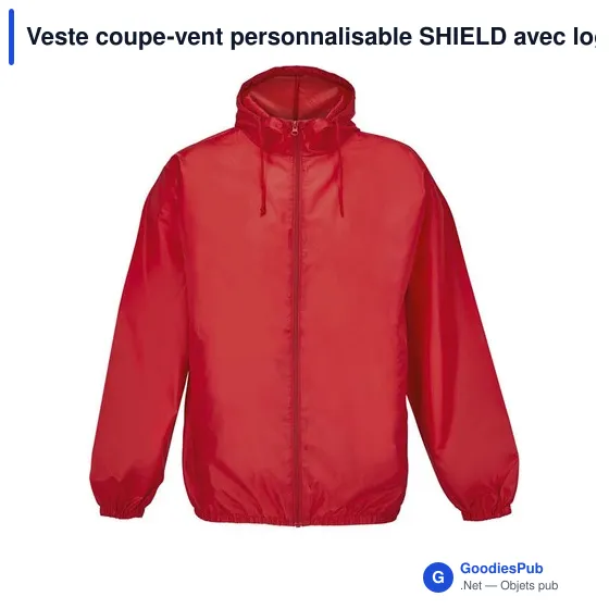 Veste coupe-vent personnalisable SHIELD avec logo - Image 1