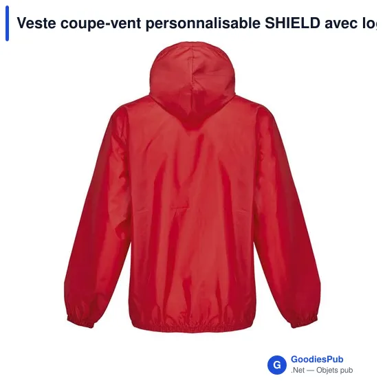 Veste coupe-vent personnalisable SHIELD avec logo - Image 2