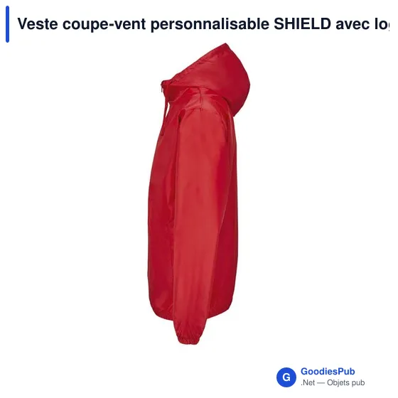 Veste coupe-vent personnalisable SHIELD avec logo - Image 3