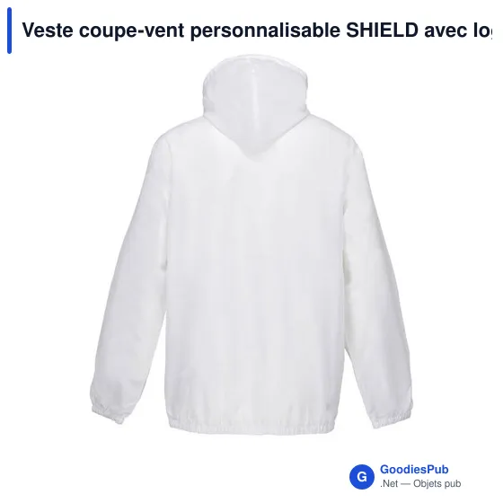 Veste coupe-vent personnalisable SHIELD avec logo - Image 8