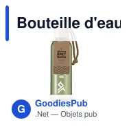 Bouteille d'eau personnalisable Shima GRS RPET 700 ml avec logo - Miniature 1