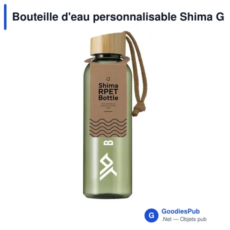 Bouteille d'eau personnalisable Shima GRS RPET 700 ml avec logo
