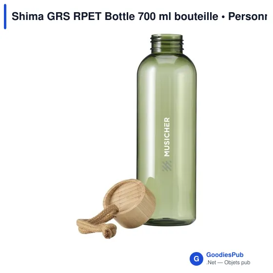Bouteille d'eau personnalisable Shima GRS RPET 700 ml avec logo - Image 2