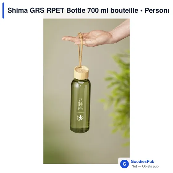 Bouteille d'eau personnalisable Shima GRS RPET 700 ml avec logo - Image 4