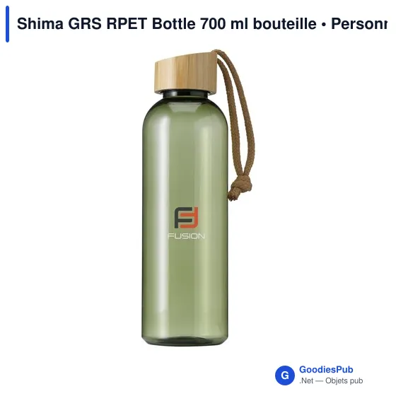 Bouteille d'eau personnalisable Shima GRS RPET 700 ml avec logo - Image 5