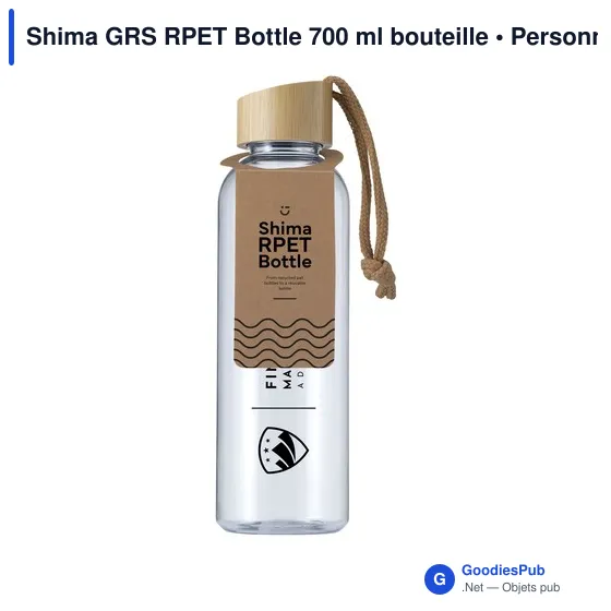 Bouteille d'eau personnalisable Shima GRS RPET 700 ml avec logo - Image 6