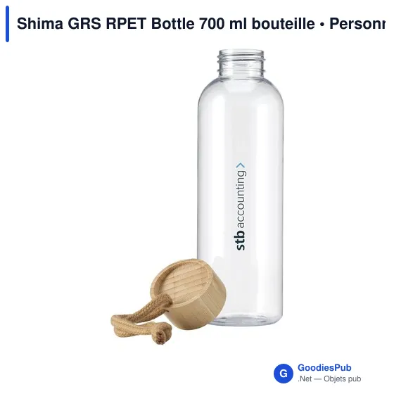 Bouteille d'eau personnalisable Shima GRS RPET 700 ml avec logo - Image 7