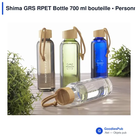 Bouteille d'eau personnalisable Shima GRS RPET 700 ml avec logo - Image 8