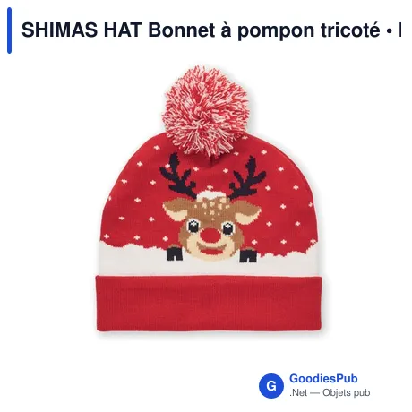 SHIMAS HAT Bonnet à pompon tricoté