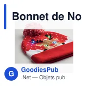 Bonnet de Noël personnalisable avec LED pour votre logo - Miniature 5