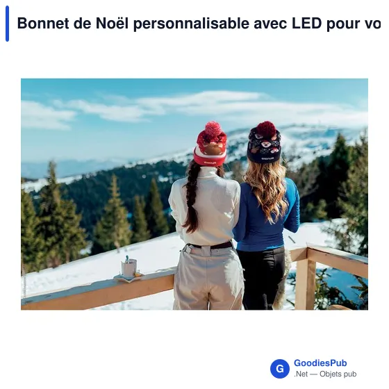 Bonnet de Noël personnalisable avec LED pour votre logo - Image 7