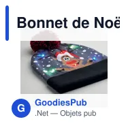 Bonnet de Noël personnalisable avec LED pour votre logo - Miniature 9