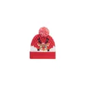 Variante rouge - Bonnet de Noël personnalisable avec LED pour votre logo