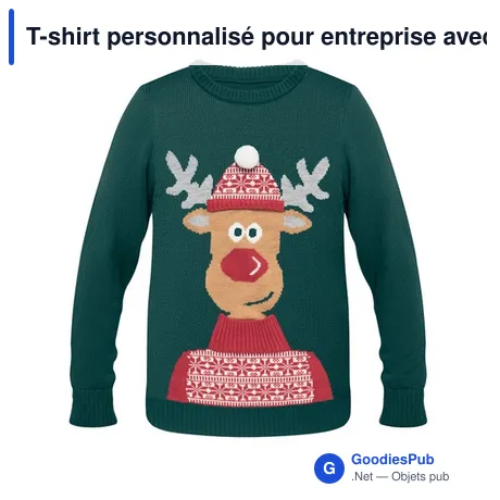 T-shirt personnalisé pour entreprise avec logo - modèle Shimas
