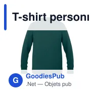 T-shirt personnalisé pour entreprise avec logo - modèle Shimas - Miniature 2