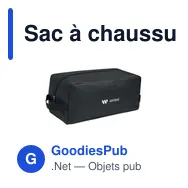 Sac à chaussures personnalisable en 600D RPET avec logo - SHOETOGO - Miniature 3
