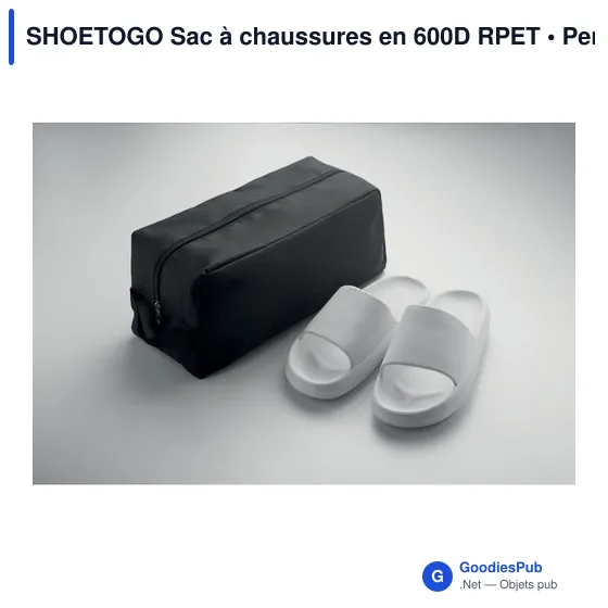 Sac à chaussures personnalisable en 600D RPET avec logo - SHOETOGO - Image 5
