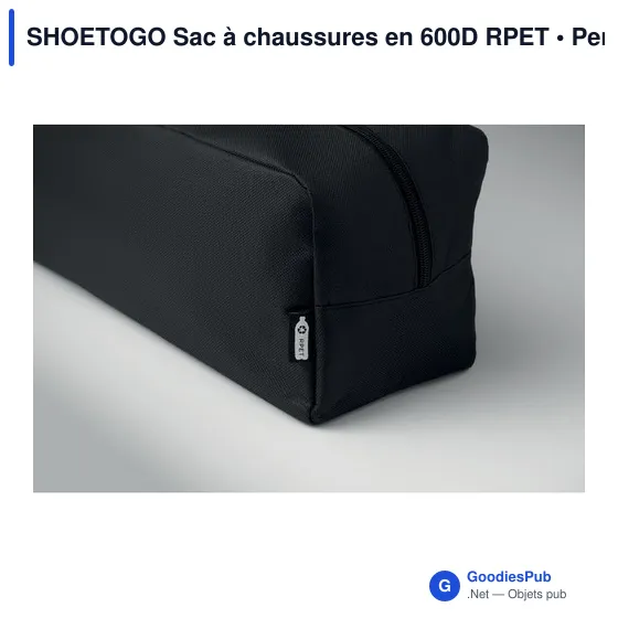 Sac à chaussures personnalisable en 600D RPET avec logo - SHOETOGO - Image 6