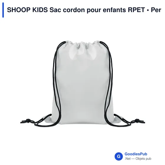 Sac à cordon personnalisable pour enfants avec logo - SHOOP KIDS - Image 1