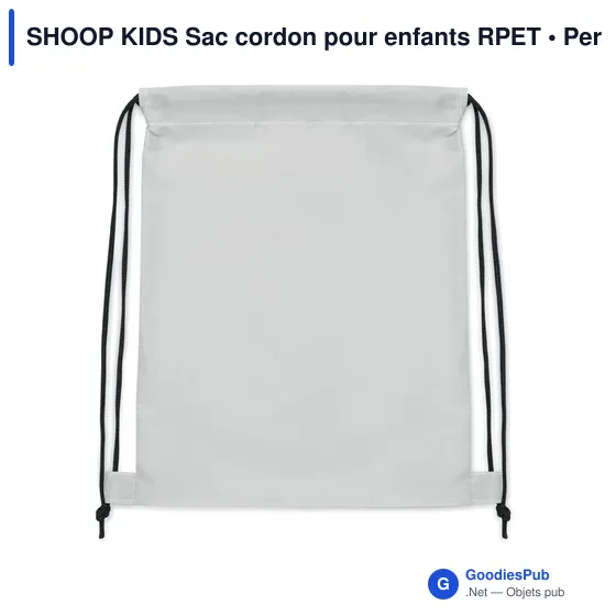 Sac à cordon personnalisable pour enfants avec logo - SHOOP KIDS - Image 2