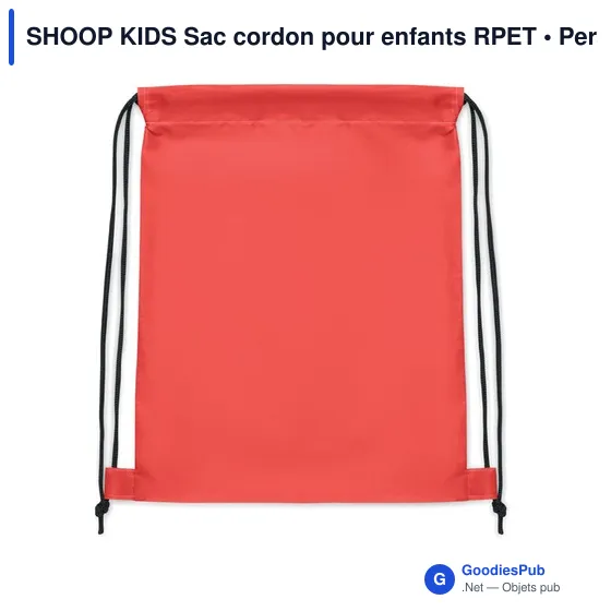Sac à cordon personnalisable pour enfants avec logo - SHOOP KIDS - Image 11
