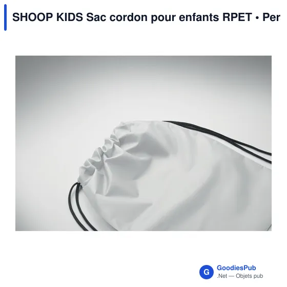Sac à cordon personnalisable pour enfants avec logo - SHOOP KIDS - Image 3