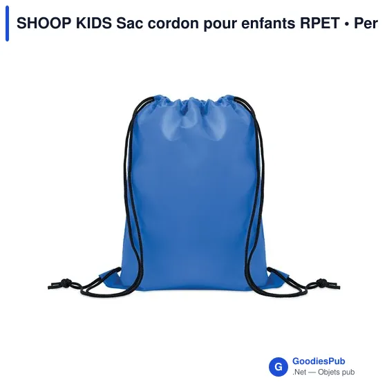 Sac à cordon personnalisable pour enfants avec logo - SHOOP KIDS - Image 4