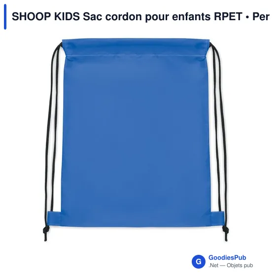 Sac à cordon personnalisable pour enfants avec logo - SHOOP KIDS - Image 5