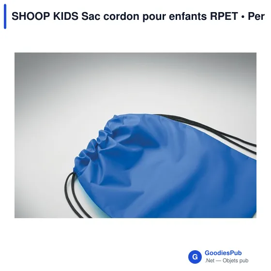 Sac à cordon personnalisable pour enfants avec logo - SHOOP KIDS - Image 6