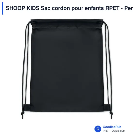 Sac à cordon personnalisable pour enfants avec logo - SHOOP KIDS - Image 8