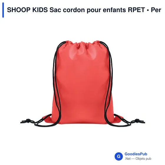 Sac à cordon personnalisable pour enfants avec logo - SHOOP KIDS - Image 10