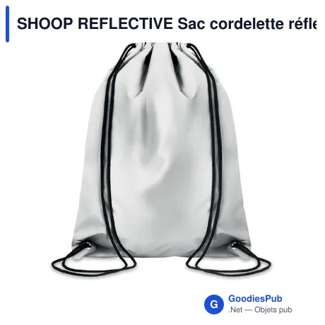 SHOOP REFLECTIVE Sac cordelette réfléchissant