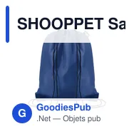 SHOOPPET Sac cordelette en PET 190gr - Miniature 1