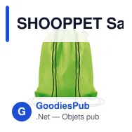 SHOOPPET Sac cordelette en PET 190gr - Miniature 12