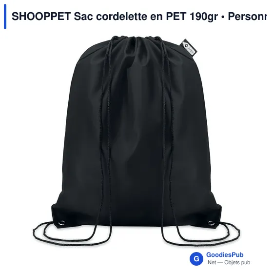 SHOOPPET Sac cordelette en PET 190gr - Image 3