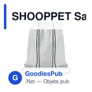 SHOOPPET Sac cordelette en PET 190gr - Miniature 7