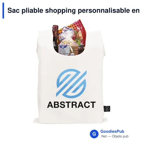 Sac pliable shopping personnalisable en RPET avec logo - Shop Easy GRS