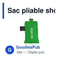 Sac pliable shopping personnalisable en RPET avec logo - Shop Easy GRS - Miniature 11