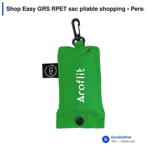 Sac pliable shopping personnalisable en RPET avec logo - Shop Easy GRS - Image 11