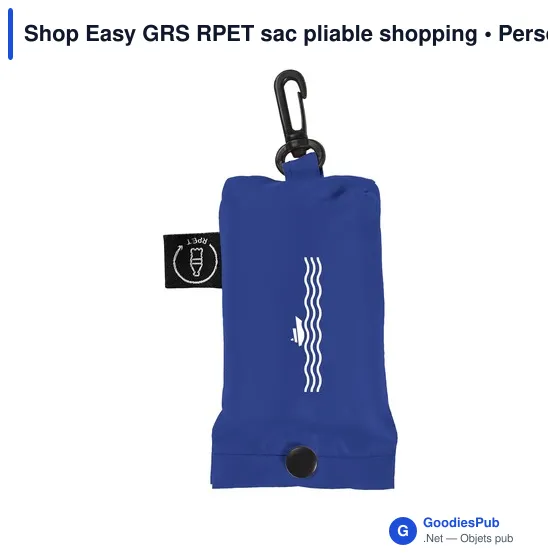 Sac pliable shopping personnalisable en RPET avec logo - Shop Easy GRS - Image 5