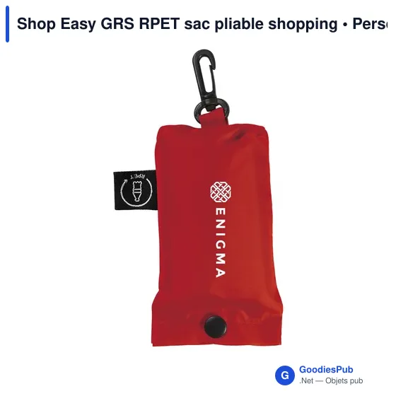 Sac pliable shopping personnalisable en RPET avec logo - Shop Easy GRS - Image 7