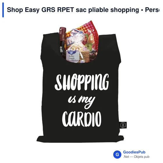 Sac pliable shopping personnalisable en RPET avec logo - Shop Easy GRS - Image 8
