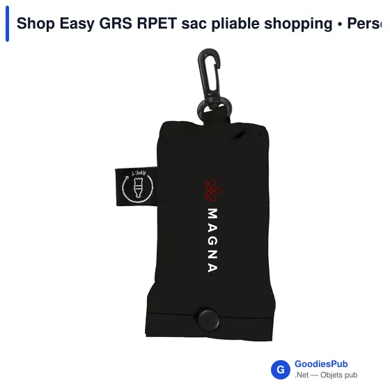 Sac pliable shopping personnalisable en RPET avec logo - Shop Easy GRS - Image 9