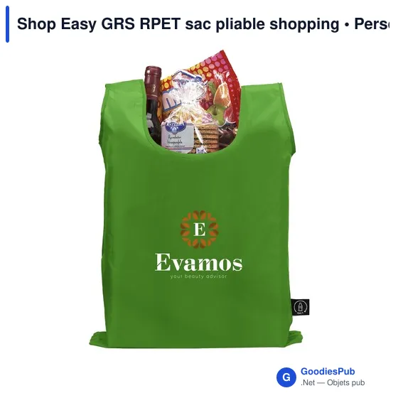Sac pliable shopping personnalisable en RPET avec logo - Shop Easy GRS - Image 10