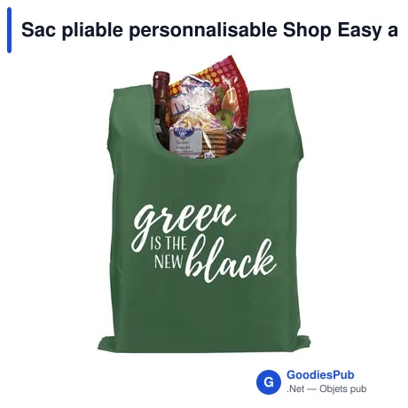 Sac pliable personnalisable Shop Easy avec logo