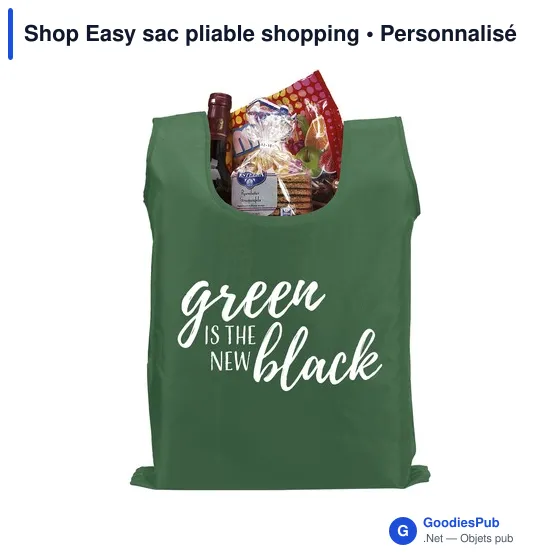Sac pliable personnalisable Shop Easy avec logo - Image 1