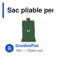 Sac pliable personnalisable Shop Easy avec logo - Miniature 2