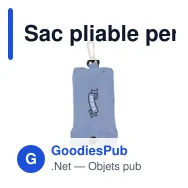 Sac pliable personnalisable Shop Easy avec logo - Miniature 4