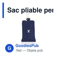 Sac pliable personnalisable Shop Easy avec logo - Miniature 6