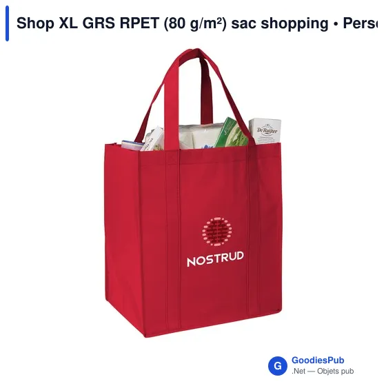 Sac shopping personnalisable en polyester recyclé avec logo - Shop XL GRS RPET - Image 12
